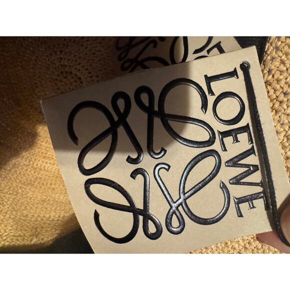 LOEWE Raffia Bucket Hat Anagram Logo Natural Straw Made in Spain Size 57 - S main image 11